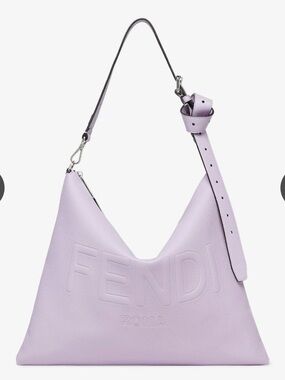 Fendi Lavender Leather Messenger Bag